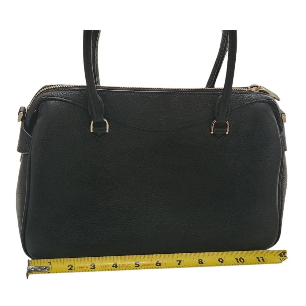 Kate Spade New York Black Pebbled Leather Satchel Gold Hardware Handbag Mimi